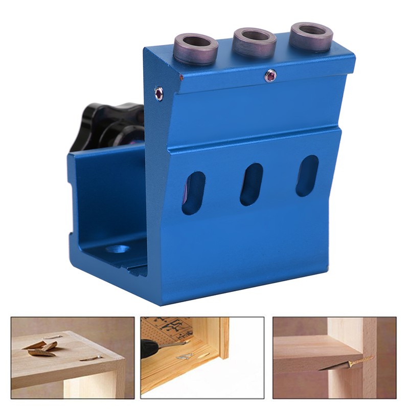 Pocket Hole Drill Guide Aluminum Alloy Household Woodworking Hole Punch