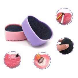 Veraly Limpia Brochas Maquillaje Estuche Esponja En Seco Forma Full Color Modelo #11