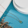 Hobbspring 1pc Natural Jade Gemstone Necklace Dainty Green Jade Floral