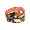Western Belt Black Gold Cowboy Prayer Men Red Stone Crocodile
