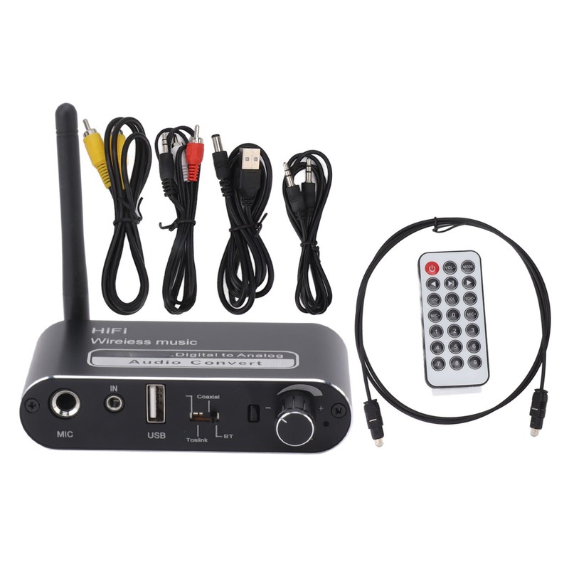 Digital to Analog Converter Coaxial to Analog Adapter Bluetooth 5.1