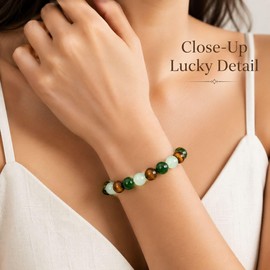 Money Bracelet for Women Men Money Attraction Bracelet Tigers Eye Beaded Stretch Bracelets Wealth Attraction Prosperity Good Luck Feng Shui Crystal Beaded Bracelets Birthday Trendy Jewelry Gift