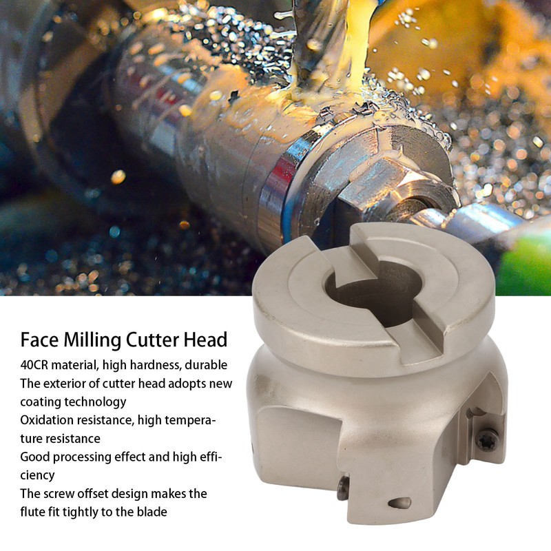 Face Milling Cutter Head 4 Flute 40cr High Hardness Oxidation