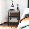 VASAGLE INDESTIC End Table, Nightstand with 2 Adjustable Mesh Shelves,