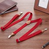 Buyless Fashion Leather End Suspenders for Men - 48" Elastic