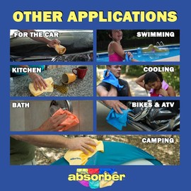 CleanTools The Absorber Synthetic Premium Drying Chamois Cloth for Car: Super Absorbent, Scratch-Free and Washable | 27-Inch x 17-Inch, Aqua| Discontinued| Replacement PN: 14946