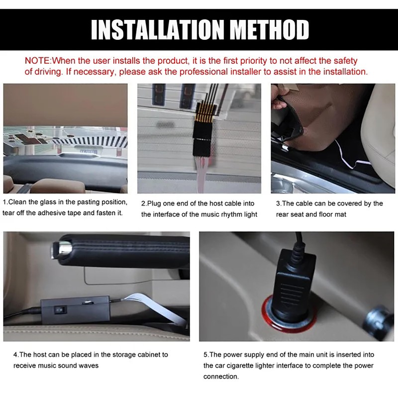 keeda Sound Music Activate Sensor Car Auto Sticker LED Light