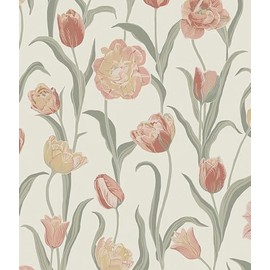 Orainege Floral Wallpaper Peel and Stick Wallpaper Flower Contact Paper Self-Adhesive Wall Paper for Bedroom Bathroom Cabinets Wall Decor 16.9inx393.7in Removable