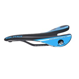 Msport Saddle for Road Bike Racing and MTB in Carbon Fibre Super Light 95 g +/- Blue