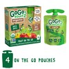 GoGo squeeZ Organic Applesauce, Apple Apple, 3.2 Ounce (4 Pouches),