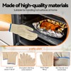Oven Mitt BBQ Grill Gloves - 1 Pair 5 Finger