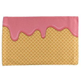 Old Glory Melting Strawberry Ice Cream Cone All Over Hand Towel Multi Standard One Size