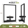 Bamworld Wall Plant Holder Plant Stand Indoor Wall Planters Black