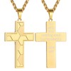 GLITTO Soccer Cross Necklace for Boys Men Stainless Steel Pendant