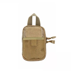 Unbranded Camo Mini Tactical Molle Gadget Utility Compact EDC Pocket Organizer Pouch Bag - Khaki, 1PCS