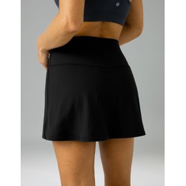 Colorfulkoala Women's Dreamlux Tennis Skort High Waisted Athletic Golf Casual Skirts Built-in Shorts with 2 Pockets (S, Black)