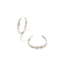 Kendra Scott Brooke Hoop Earrings for Women, Fashion Jewelry, Rhodium-Plated