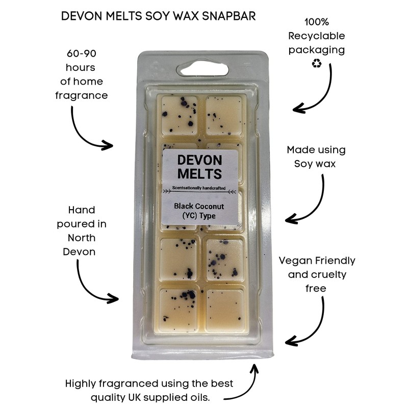 Devon Melts - Black Coconut (YC) Type - Highly Scented