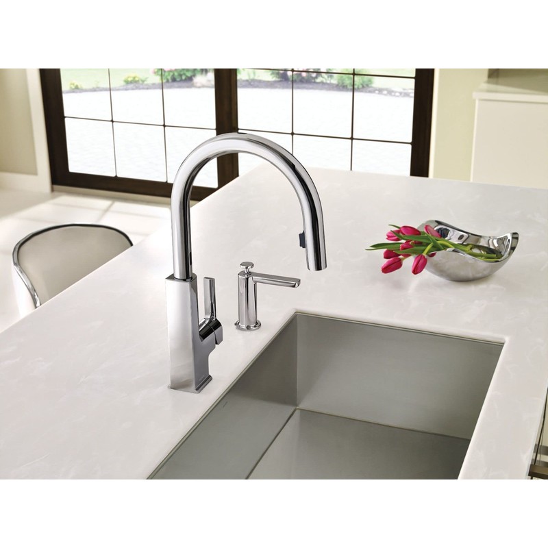 Moen S3947C Modern Deck Mounted Kitchen Soap Dispenser with Above