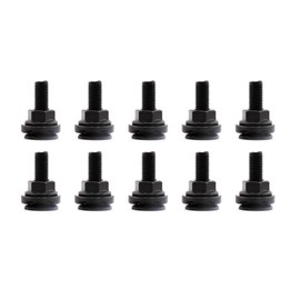 VanEssential L-Track Single Stud Bolt M8 x 1.0 Thread (Metric) 25mm / 1 inch Black- 10 pcs