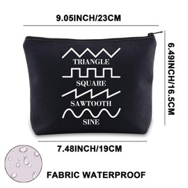 Music Producer Makeup Bag Composer Gifts Synthesizer Waveforms Gifts DJ Cosmetic Bag Musician Gifts for Women (Triangle SINE UK)
