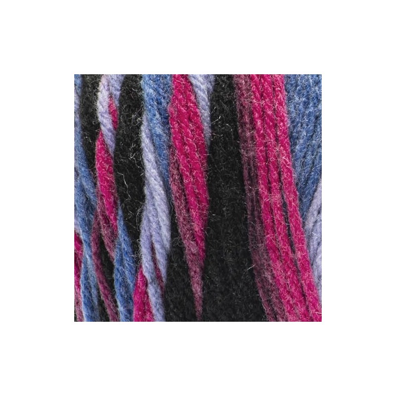 Red Heart All in One Granny Square-Black - Hyper Violet