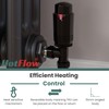 Hot Flow Full Black Estuary Angled TRV Thermostatic Radiator Valve