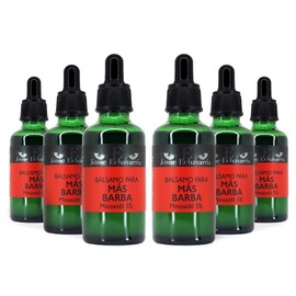 6 Frascos de Tratamiento para Barba y Cabello 5% con Bergamota Total 300ml Tratamiento 12 Meses
