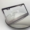 MotorVehicleParts Powder Coated Black Chrome Stainless Steel License Plate Frame