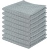 samsto Kitchen Cloths 100% Cotton, Grey Waffle Dish Cloths for