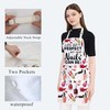 PLITI Funny Nail Tech Gifts Nail Technician Apron With Pockets