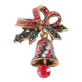 BESPORTBLE Christmas Brooch Christmas Crystal Rhinestone Brooch Breastpin Party Jewellery Clothing Accessories Gift (XD- 8277 Christmas Decoration