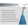 RTZEN Wall Mount Hook Set - Wrought Iron Decorative Rustic