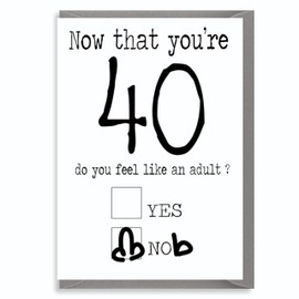 Funny 40th Birthday Card for Men & Women - Hilarious 'Over the Hill' Greeting Card - Perfect for Friends, Family, or Colleagues - Humorous 40th Birthday Card
