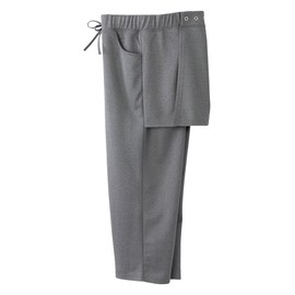 Silvert's Adaptive Clothing & Footwear Women's Open Back Active Capri Pant - Dark Heather Gray LGE