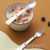 2 Pcs Foldable Stainless Steel Spoons Forks with 2 Case