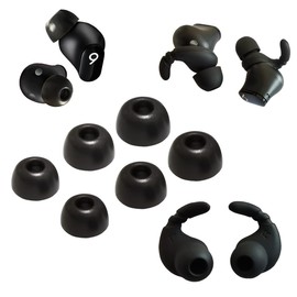 Luckvan Earbuds Tips for Beats Studio Buds/Beats Studio Buds+ Memory Foam Tips for Beats Earbuds Replacement Earhook for Beats Studio Buds Ear Tips fit in Charging Case, Black
