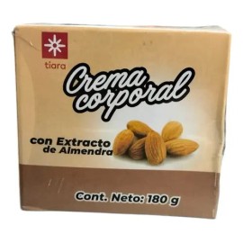 Crema Corporal La Santísima Natural con Extracto de Almendras en Pote 180g