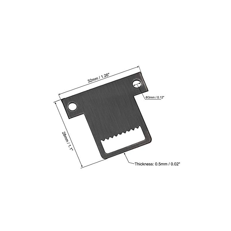 sourcing map Picture Hangers, 32mm x 28mm Double Hole with
