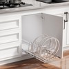 STORKING Slide Out Pot Lid Organizer Under Cabinet, Wire Dividers