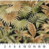 E351 Black Brown and Green Floral Leaf Outdoor Indoor Marine