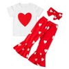 Girls Clothes Set Valentine's Day Outfits Gifts for Toddler Baby