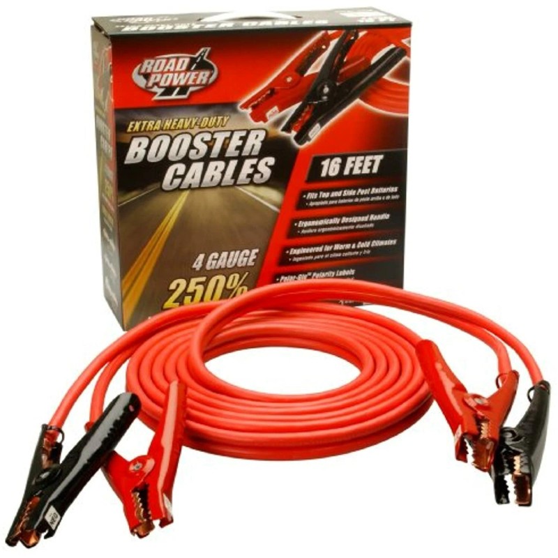 Road Power 86660104 16-Feet, 4-Gauge Heavy-Duty Booster Cable with Polar