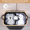 iEGrow 150L Laundry Basket with Lid,Large Laundry Hamper with Bamboo