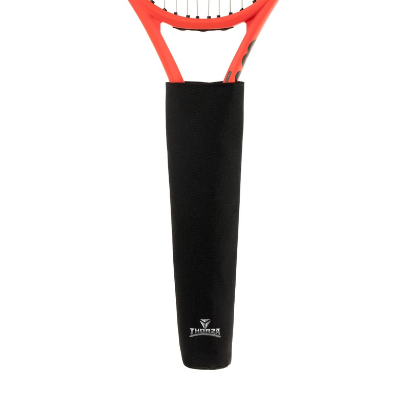 Thorza Tennis Racket Grip Cover, Black, Removable Protective Handle Wrap