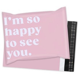 Whaline 100Pcs Blush Pink Poly Mailer 10 x 13 Inch Tear-Resistant Mailing Bags with Self-Seal Deliver Envelopes Waterproof Plastic Packaging Bags for Small Business Packing Moving