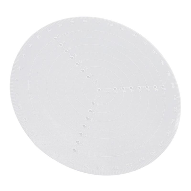 Round Center Finder Acrylic Semi Transparent Compass Drawing Measurement Tools