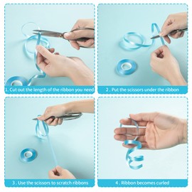 3 Colors Curling Ribbons for 4th of July Decorations Crafts Present Wrapping Florist Wedding Party Festival Art Craft Decor, 15 Tiny Rolls, 11 Yards Per Roll, 3/16 Inch Wide (Red,Blue,White)