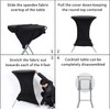 Obstal Cocktail Table Covers Stretch Spandex Black Cocktail Table Cover