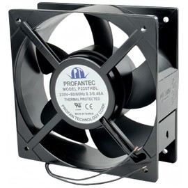 P2207HBL PROFANTEC Axial Fan, Electric Control Cabinet Cooling Fan AC230V 0.3/0.46A 50/60Hz, 2-Wire Thermal Protected Cooling Fan P2207HBL 208x208x72mm